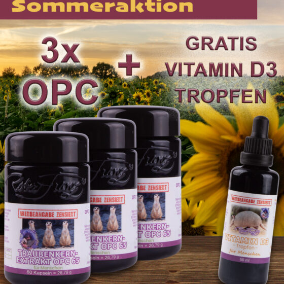 3x OPC Kapseln + gratis D3 Tropfen